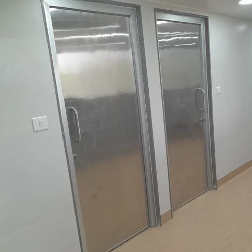 SS304 Hospital Lead Single Leaf Hinged Door